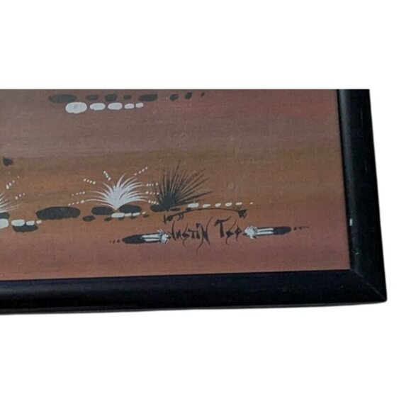 Native American Cowboy Horse Art Print Signed by Artist Justin Tso Navajo Dine - Picture 8 of 16